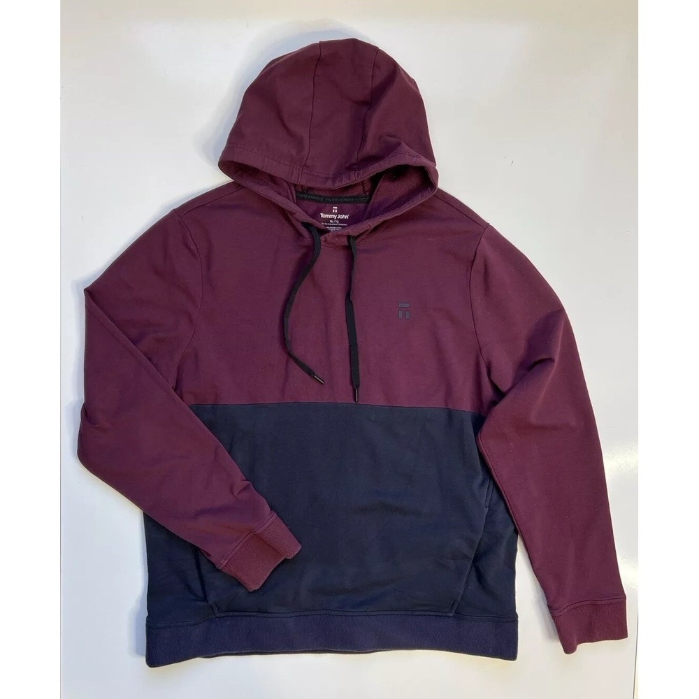 Tommy‎ John Go Anywhere Luxe Hoodie Fig Night Sky French Terry / Men's XL